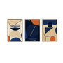 Wallity Huhu101 Pintura Decorativa en MDF con Marco (3 Piezas) 50 x 70 cm
